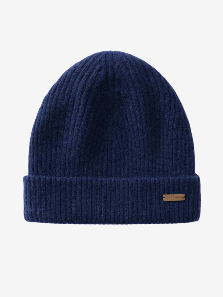 LANLY 100% Pure Cashmere Ribbed Beanie - OEM/ODM Double Layer Unisex Knit Hat for Private Label Luxury Brands