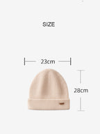 LANLY 100% Pure Cashmere Ribbed Beanie - OEM/ODM Double Layer Unisex Knit Hat for Private Label Luxury Brands