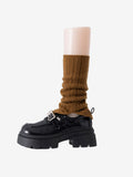 LANLY 100% Cashmere Leg Warmers | Thick Mongolia Cashmere Thermal Ribbed Knit Slouchy Boot Cuffs