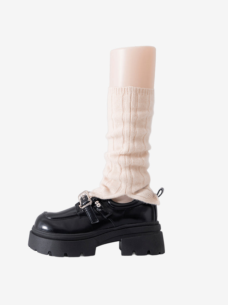 LANLY 100% Cashmere Leg Warmers | Thick Mongolia Cashmere Thermal Ribbed Knit Slouchy Boot Cuffs
