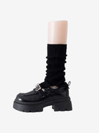 LANLY 100% Cashmere Leg Warmers | Thick Mongolia Cashmere Thermal Ribbed Knit Slouchy Boot Cuffs