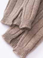 LANLY 100% Cashmere Leg Warmers | Thick Mongolia Cashmere Thermal Ribbed Knit Slouchy Boot Cuffs