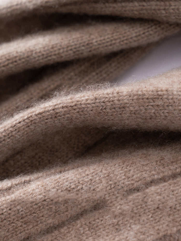 LANLY 100% Cashmere Leg Warmers | Thick Mongolia Cashmere Thermal Ribbed Knit Slouchy Boot Cuffs