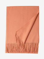 Apricot-LanlyCashmereMerinoWoolScarf-100_PureWoolLargePashminaWrap-1