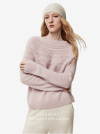 LANLY Bateau Neck Cashmere Pullover Factory: Custom Fuzzy Textured Boat Neck Knitwear Supplier with Mongolian Fleece