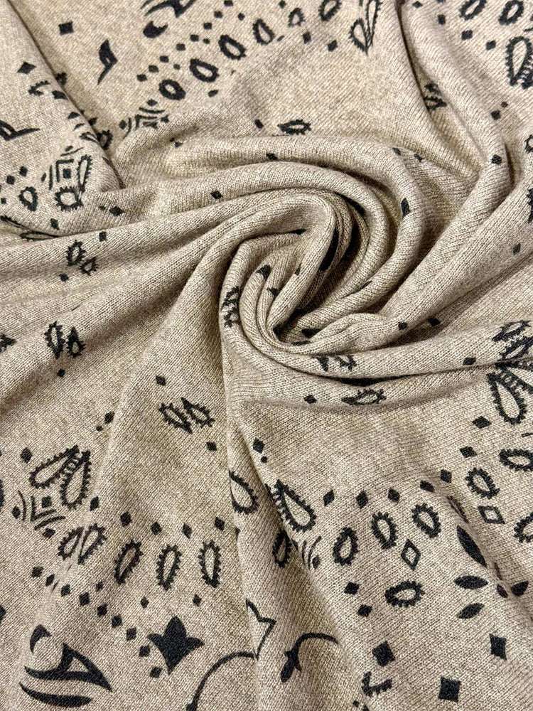 Lanly Cashmere Bandana Scarf - 100% Premium Printed Paisley Square Wrap