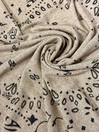 Lanly Cashmere Bandana Scarf - 100% Premium Printed Paisley Square Wrap