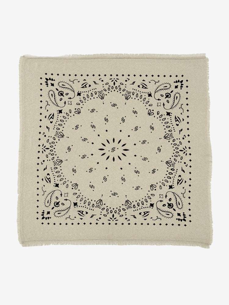 Lanly Cashmere Bandana Scarf - 100% Premium Printed Paisley Square Wrap