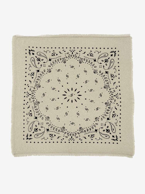 Lanly Cashmere Bandana Scarf - 100% Premium Printed Paisley Square Wrap
