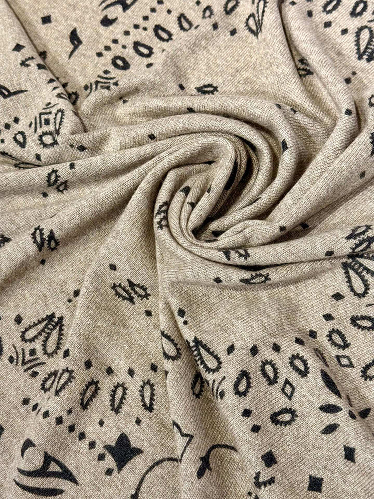 Lanly Cashmere Bandana Scarf - 100% Premium Printed Paisley Square Wrap