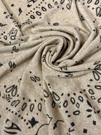 Lanly Cashmere Bandana Scarf - 100% Premium Printed Paisley Square Wrap