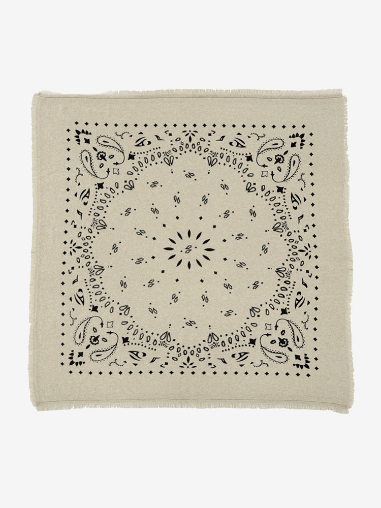 Lanly Cashmere Bandana Scarf - 100% Premium Printed Paisley Square Wrap