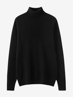 LanlyCashmere Men's Mongolian Cashmere Roll Neck Turtleneck Sweater