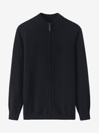 LanlyCashmere Men’s Premium Mongolia Cashmere Full-Zip Mock Neck Cardigan