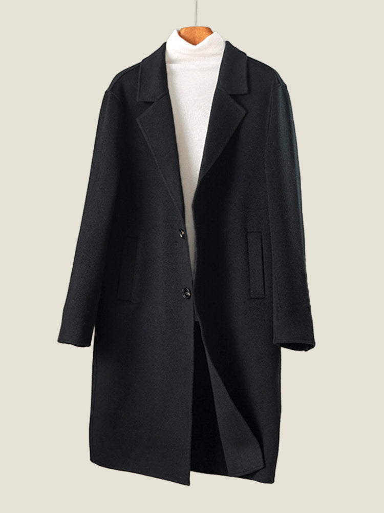 Lanly Cashmere Long Overcoat - 100% Pure Cashmere Men's Trench