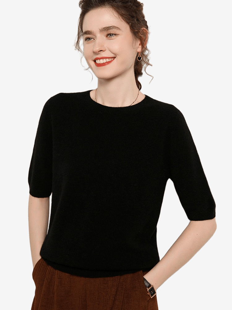 Women_sShortSleeveCashmereSweater