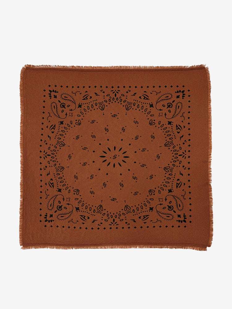 Lanly Cashmere Bandana Scarf - 100% Premium Printed Paisley Square Wrap