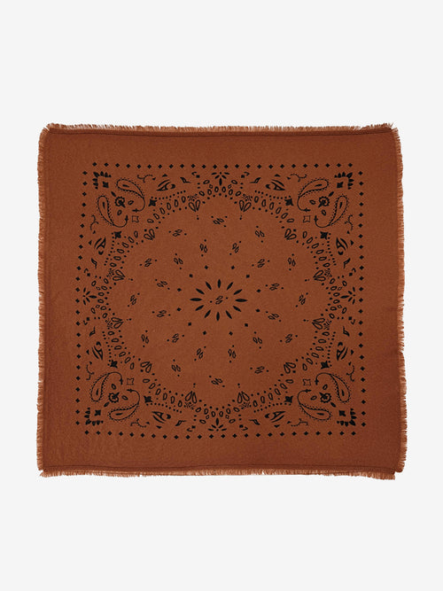 Lanly Cashmere Bandana Scarf - 100% Premium Printed Paisley Square Wrap