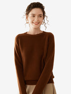 LanlyCashmere Women’s Cashmere Crewneck Sweater – Lightweight Classic Knit Pullover