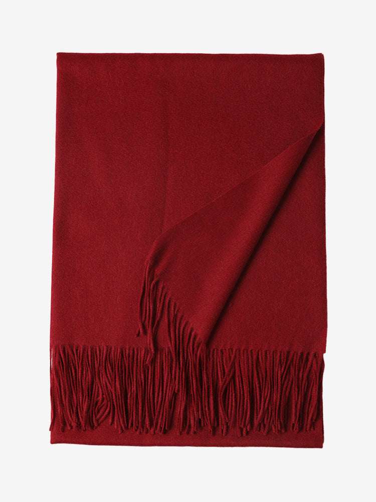 Burgundy-LanlyCashmereMerinoWoolScarf-100_PureWoolLargePashminaWrap-1
