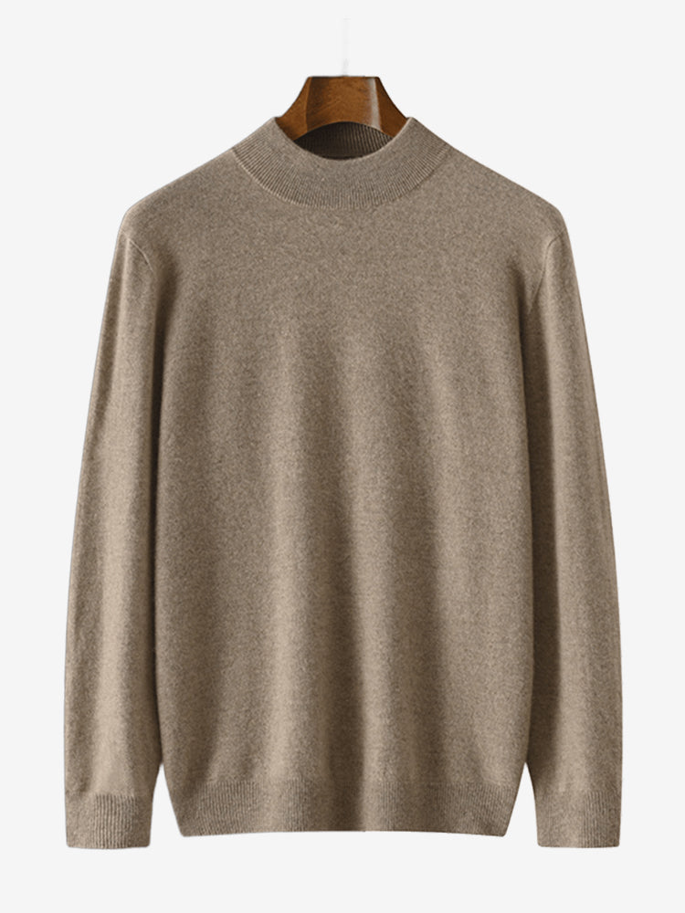LanlyCashmere Cashmere Mock Neck Sweater – Soft Lightweight Knit Pullover