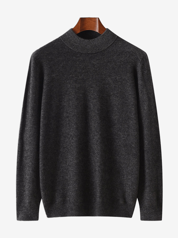 LanlyCashmere Cashmere Mock Neck Sweater – Soft Lightweight Knit Pullover