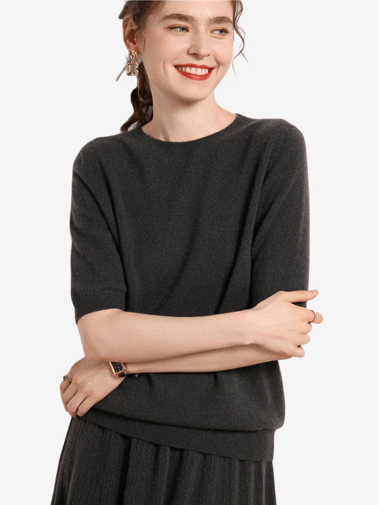 Women_sShortSleeveCashmereSweater