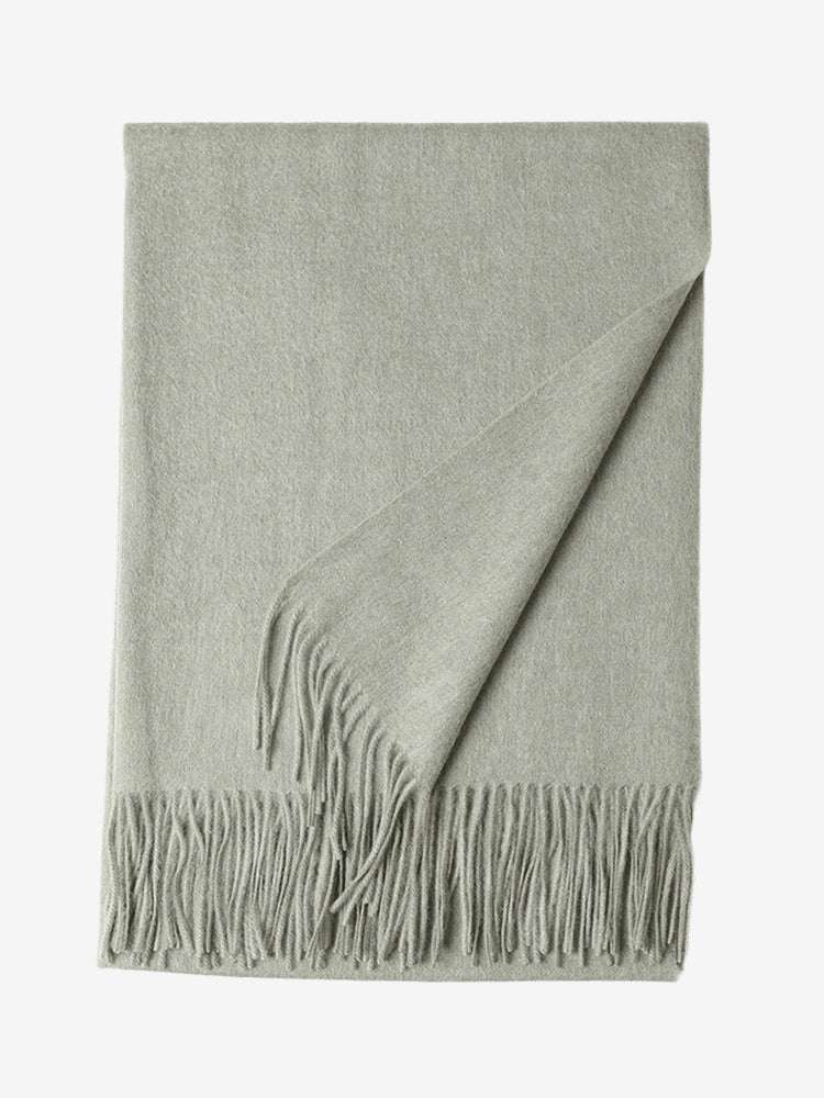 GrayGreen-LanlyCashmereMerinoWoolScarf-100_PureWoolLargePashminaWrap-1