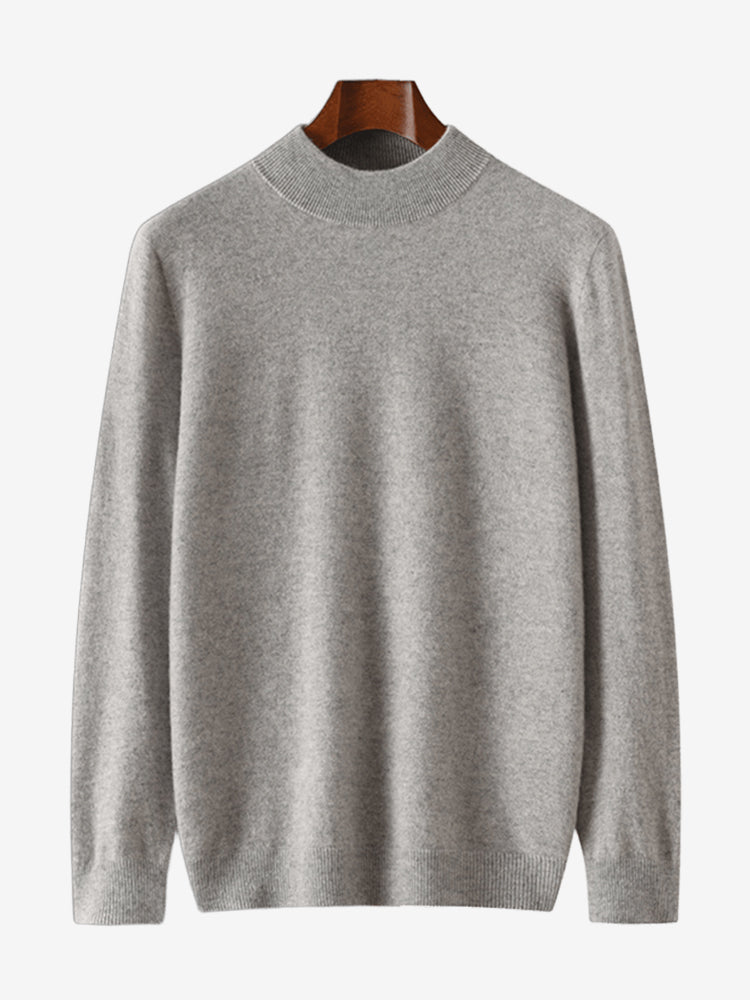 LanlyCashmere Cashmere Mock Neck Sweater – Soft Lightweight Knit Pullover