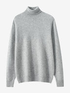 LanlyCashmere Men's Mongolian Cashmere Roll Neck Turtleneck Sweater