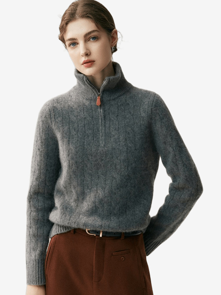 Women_sMongolianCashmereQuarterZipCableKnitSweater