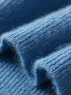 LanlyCashmere Men's Cashmere Polo Sweater Button Collar Knit