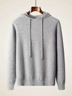 LanlyCashmere Men's Pullover Cashmere Hoodie Set Knit Tracksuit