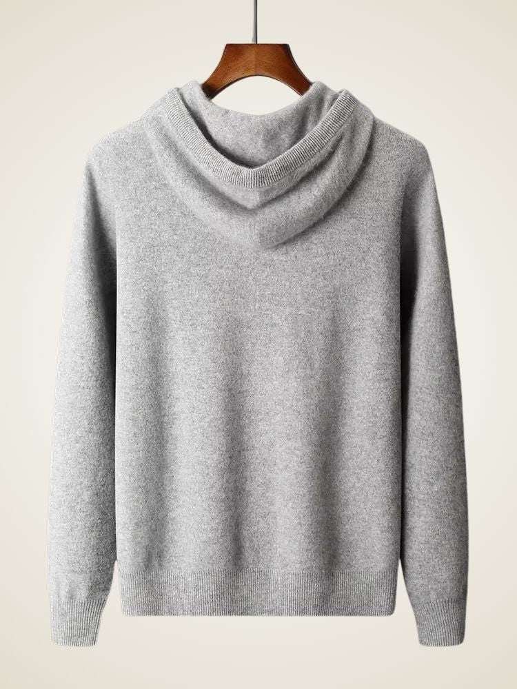 LanlyCashmere Men's Pullover Cashmere Hoodie Set Knit Tracksuit