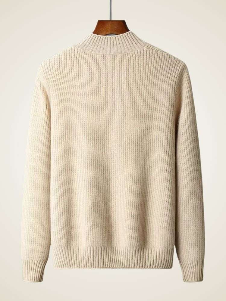 LanlyCashmere Men’s Zip-Up Cashmere Sweater 