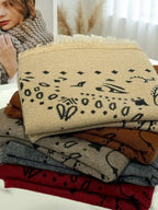 Lanly Cashmere Bandana Scarf - 100% Premium Printed Paisley Square Wrap