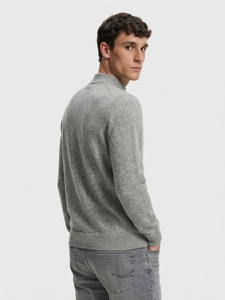 LanlyCashmere Cashmere Mock Neck Sweater – Soft Lightweight Knit Pullover