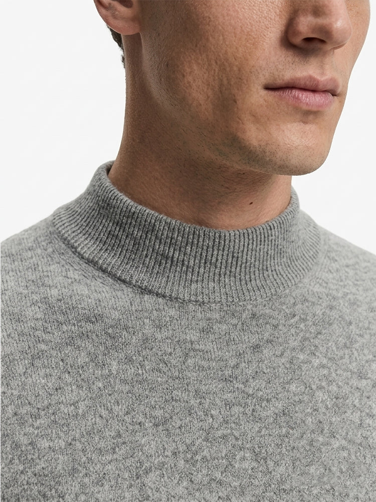 LanlyCashmere Cashmere Mock Neck Sweater – Soft Lightweight Knit Pullover