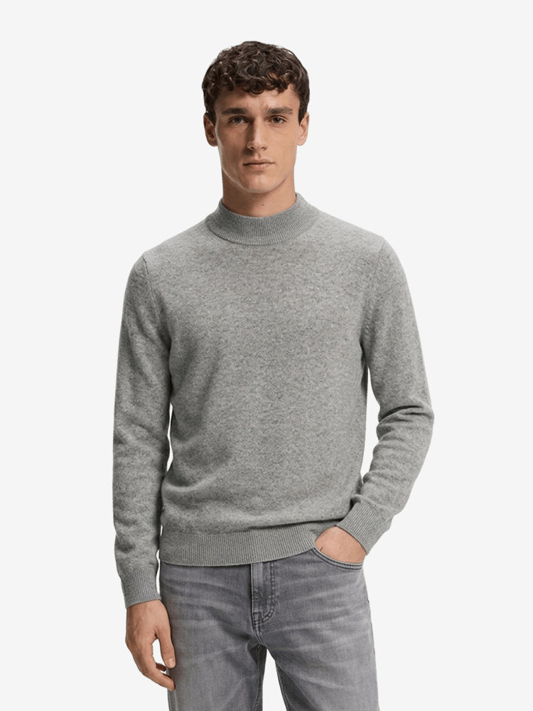 LanlyCashmere Cashmere Mock Neck Sweater – Soft Lightweight Knit Pullover