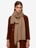 Lanly Cashmere Knit Scarf - 100% Pure Lightweight Ribbed Wrap