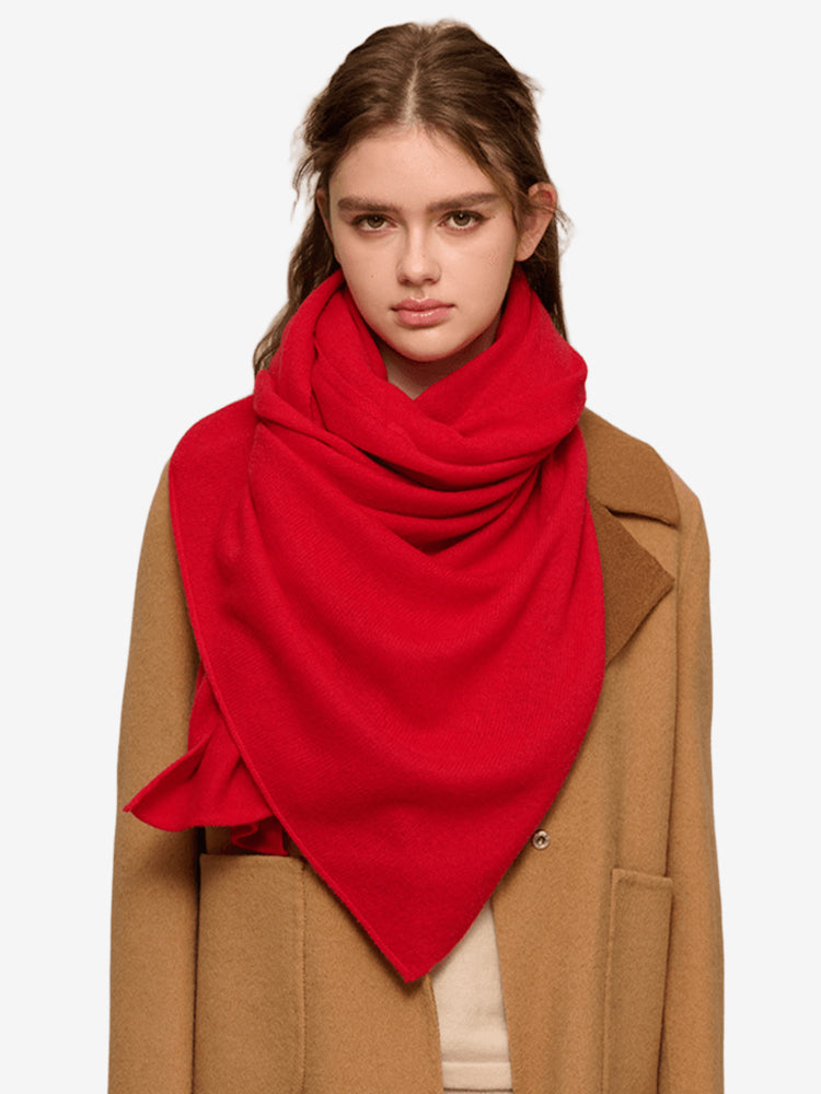 Lanly Cashmere Knit Scarf - 100% Pure Lightweight Ribbed Wrap