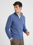 LanlyCashmere Merino Wool Quarter Zip Sweater – Soft Knit Pullover