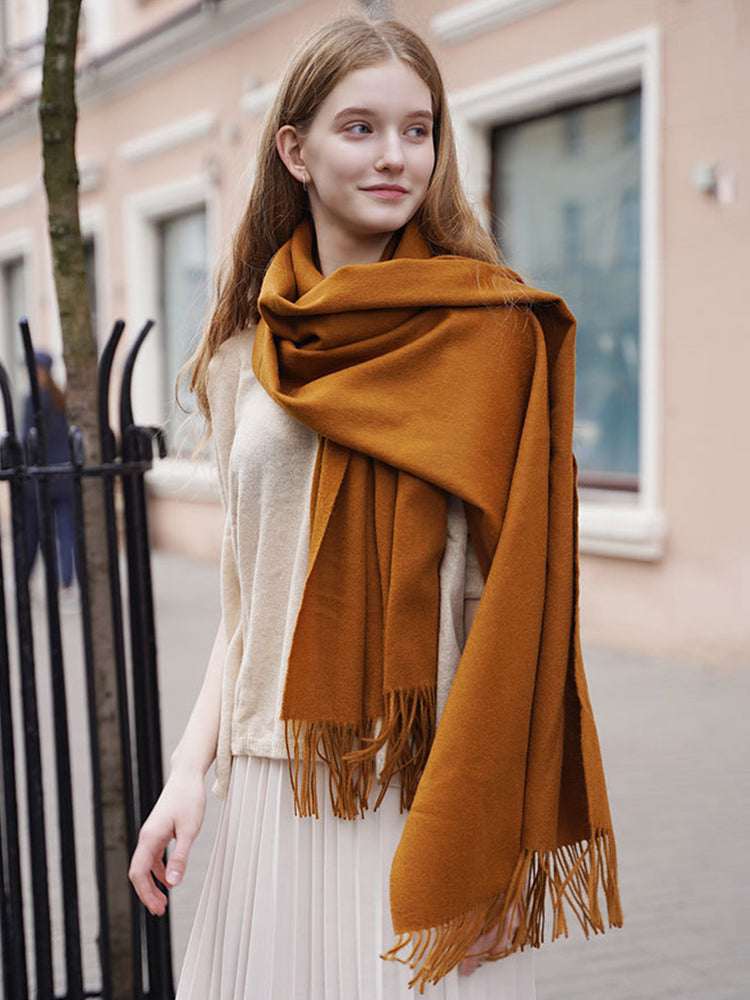 Lanly Cashmere Merino Wool Scarf - 100% Pure Wool Large Pashmina Wrap