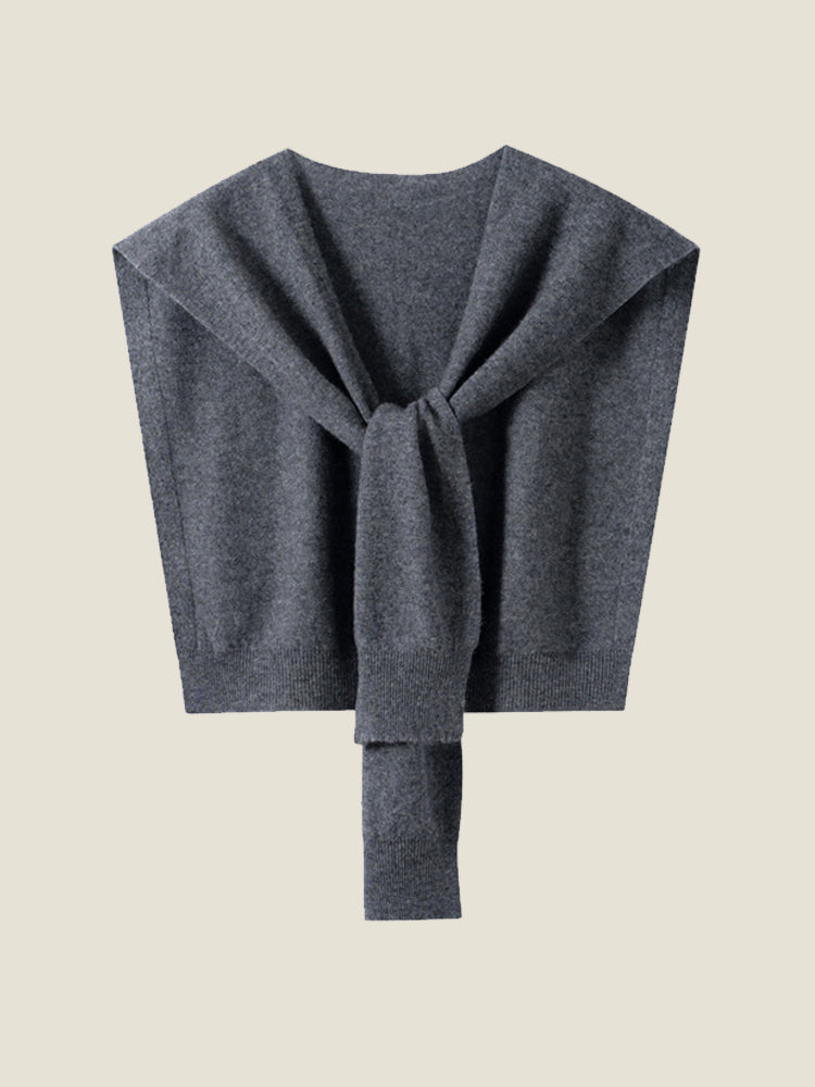 LanlyCashmere Pure Cashmere Knitted Shawl Outerwear – Soft Lightweight Wrap-7