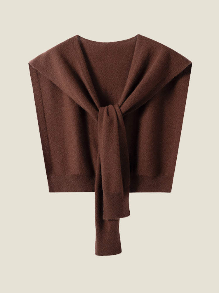 LanlyCashmere Pure Cashmere Knitted Shawl Outerwear – Soft Lightweight Wrap-4