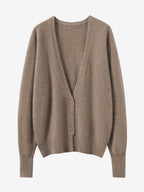 Lanly Cashmere V-Neck Cardigan - Premium Mongolia Knit Sweater