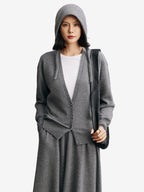 Lanly Cashmere V-Neck Cardigan - Premium Mongolia Knit Sweater