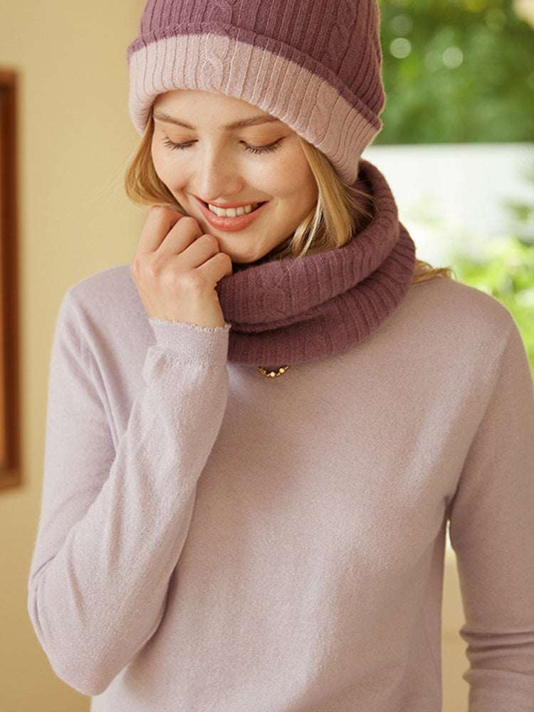 LanlyCashmere Women's Cashmere Neck Warmer Infinity Scarf