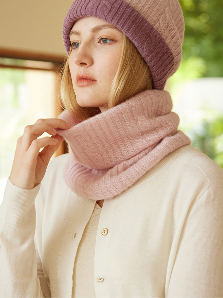 LanlyCashmere Women's Cashmere Neck Warmer Infinity Scarf