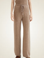 LanlyCashmere Drawstring Cashmere Pants Wide Leg Lounge Trousers